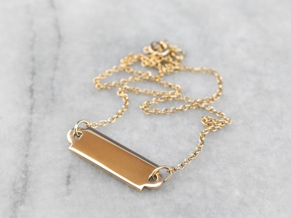 14K Gold ID Chain Anklet, Name Plate Anklet, Ready
