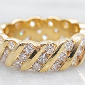 Diagonal Gold Bar and Diamond Band, Diamond Band, Gold and Diamond Band, Statement Band, Wedding Band, Diamond Wedding Band, Band A51195