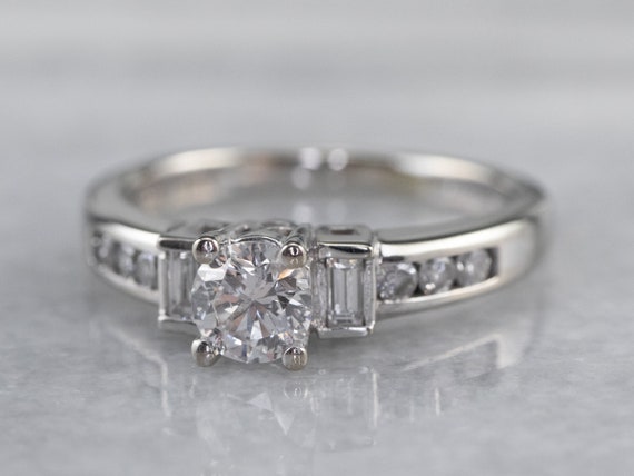 Diamond White Gold Engagement Ring, Diamond Ring,… - image 3