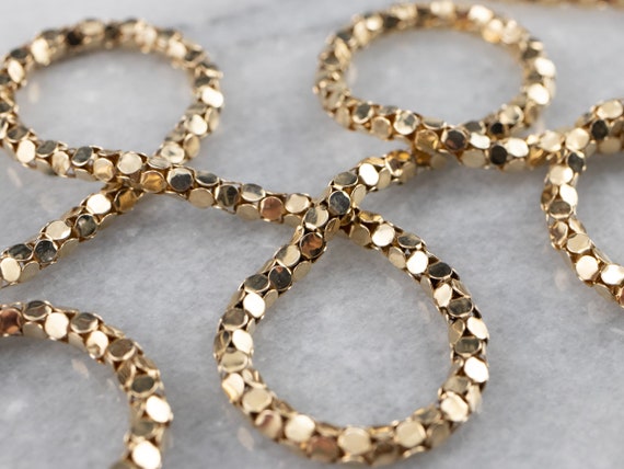 14K Gold Popcorn Chain Sparkling Chain 