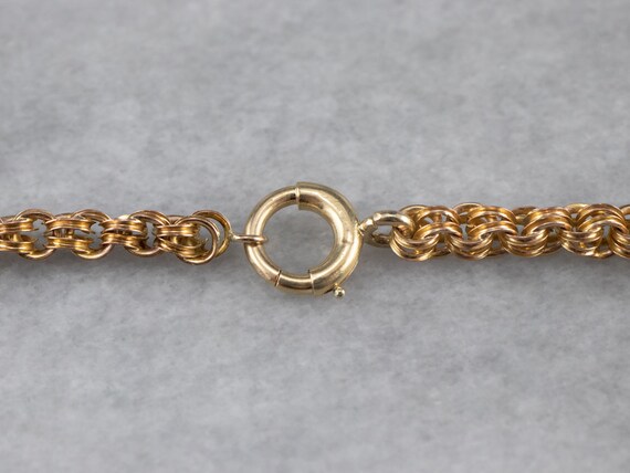 Antique Gold Fancy Chain, Gold Necklace, Specialt… - image 4