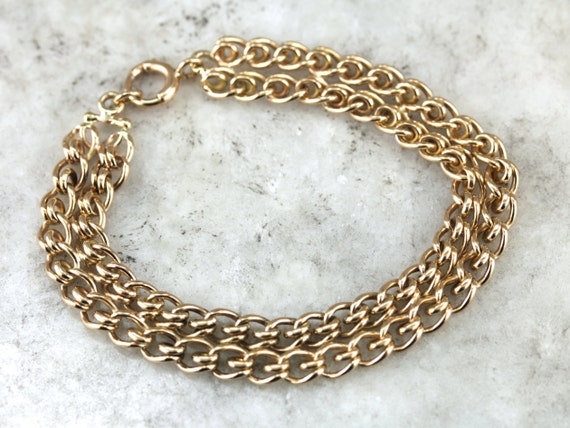 Twisted Wire: Double Link Chain Bracelet WJ7REJ-R - Etsy