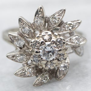 White Gold Diamond Cluster Ring, Diamond Cocktail Ring, White Gold Ring, Diamond Cluster Ring, Cluster Ring, Right Hand Ring, Ring A36234