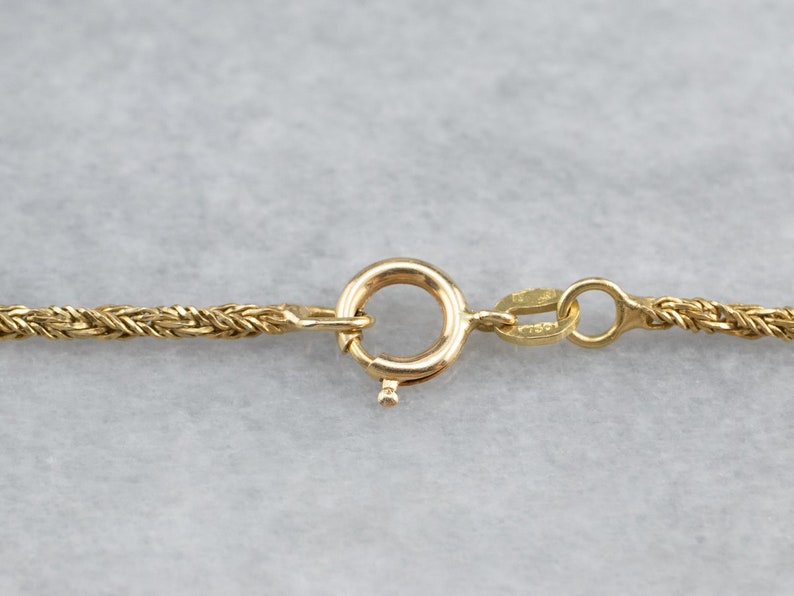 18K Gold Twisted Wheat Chain Layering Necklace Sparkling Etsy