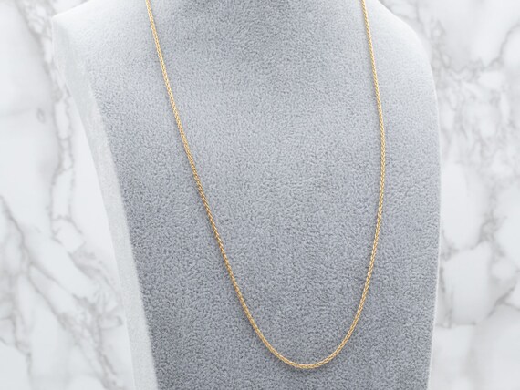 Vintage Gold Wheat Chain Necklace, Statement Chai… - image 5