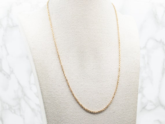 Yellow Gold Rope Twist Chain with Lobster Clasp, … - image 4