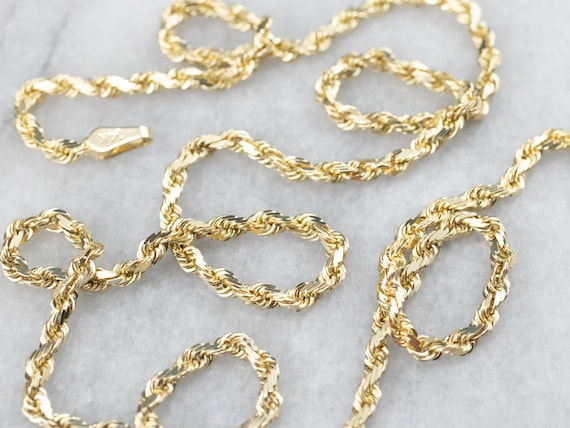 Buy 14K Gold Rope Chain 18 Chain Gold Necklace Layering Chain