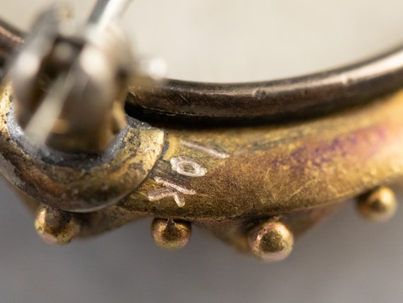 Victorian Gold Locket Brooch, Diamond Locket, Ant… - image 9