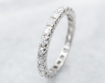 Platina diamant Eternity-band, 1,00 karaat trouwring, maat 7