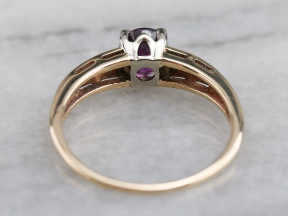 Vintage Pink Sapphire Solitaire Ring, Sapphire En… - image 6