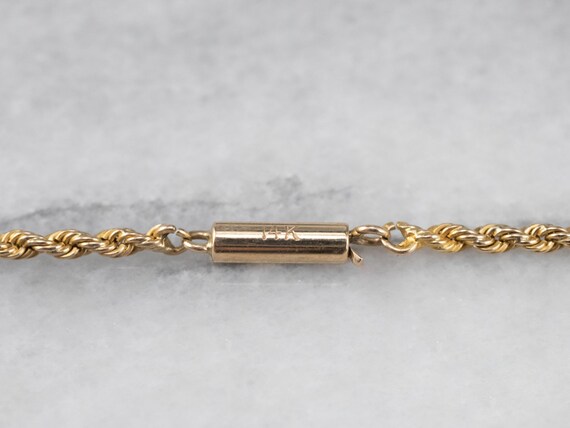 Yellow Gold Rope Twist Chain, 14K Yellow Gold Cha… - image 3