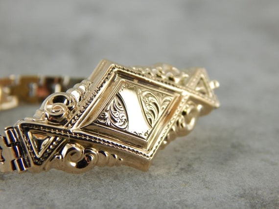 Antique Early 1900's Baby Bracelet To Engrave TVQ… - image 2