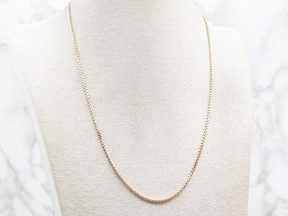 Polished 14-karat Gold Boston Link Chain, Yellow Gold Chain
