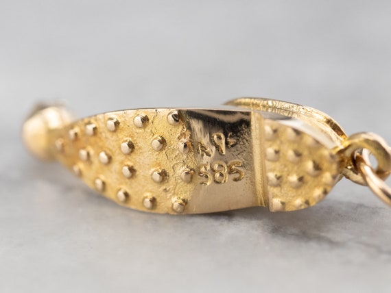 Lapis Arabian Slipper Gold Charm, Pointed Shoe Ch… - image 7