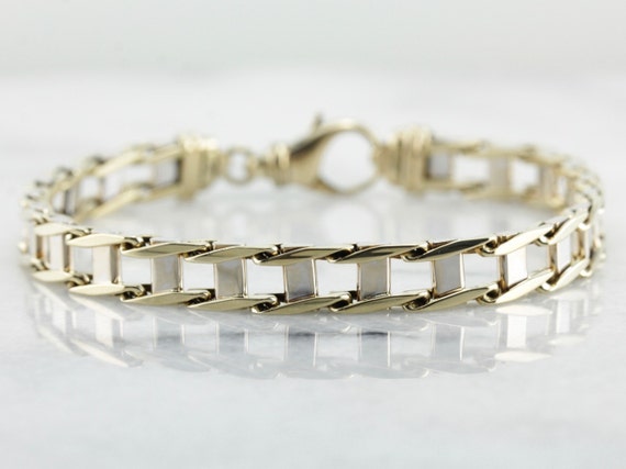 Men's Polished Gold Link Bracelet 896456-D - image 2