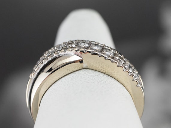 Twisting Diamond White Gold Band, Anniversary Rin… - image 8