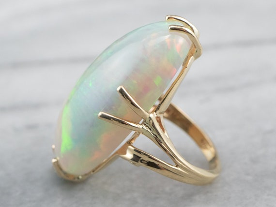 Vintage Opal Cocktail Ring, Opal Statement Ring, … - image 4