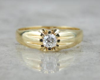 Feiner 18K Gold und Diamant Ring aus der Viktorianischen Zeit K68YEE-P