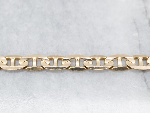 Yellow Gold Anchor Link Chain, Vintage Chain, Pen… - image 4
