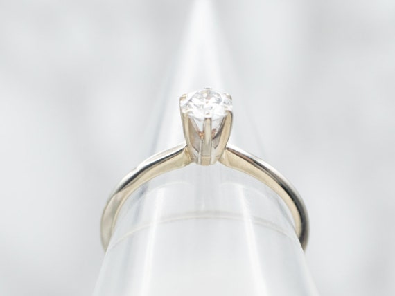 White Gold Diamond Solitaire Engagement Ring, Dia… - image 3