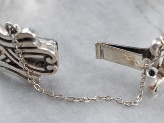 Sterling Silver Patterned Link Bracelet, Taxco Me… - image 7