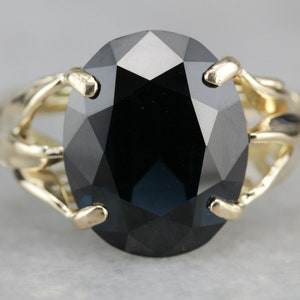 Spinel Cocktail Ring, Yellow Gold Spinel Ring, Oval Stone Ring, Right Hand Ring F99103ZK