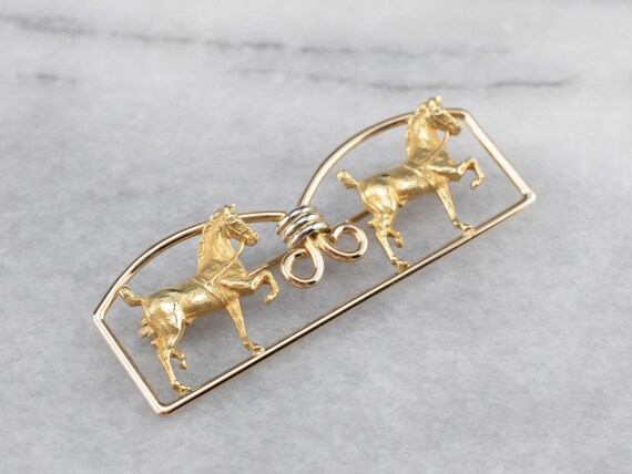 Gold horse best sale brooch