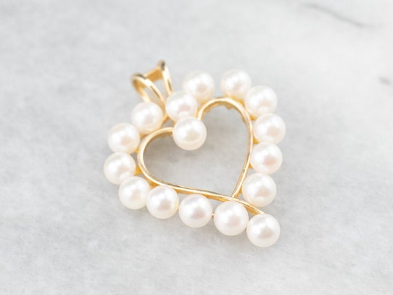 heart pearl pendant - Gem