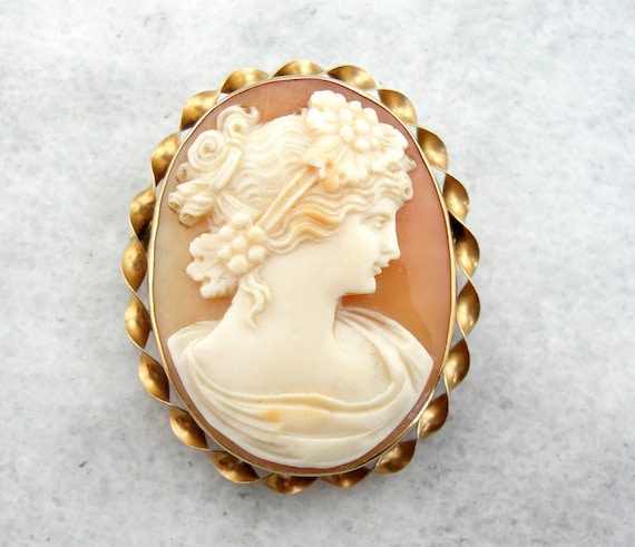 Classical Cameo Brooch with Lovely Workmanship, Si