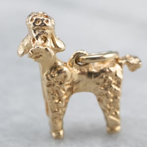 14K Gold Poodle Charm, Dog Charm, Poodle Pendant, Dog Lover Gift, French Poodle Charm, 9TNTY3QM