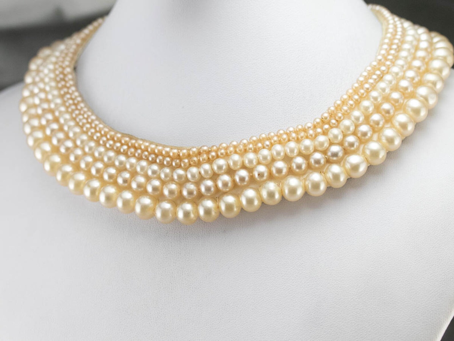Vintage Faux Pearl Collar Necklace Retro Costume Jewelry Etsy
