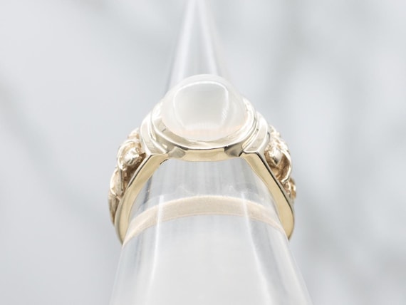 Botanical Moonstone Statement Ring in Yellow Gold - image 4