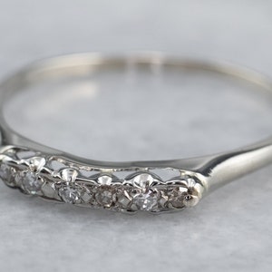 Vintage Diamond Band, 14K White Gold Wedding Band, Diamond Anniversary Band, Wedding Ring, Stacking Band, Diamond Wedding Ring 1FPHZ9EL