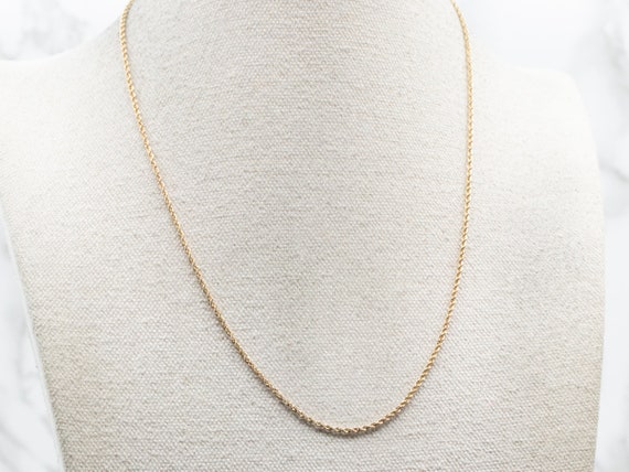 Yellow Gold Rope Twist Chain with Barrel Clasp, G… - image 4