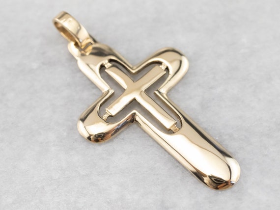 Pendentif Croix Ancien & Rare - Avec Stylo Porte-mines En Or 14 Carats - Occasion