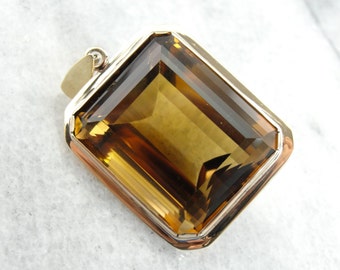 Wisiorek Bold Statement Smokey Quartz w żółtym złocie P9TD9T