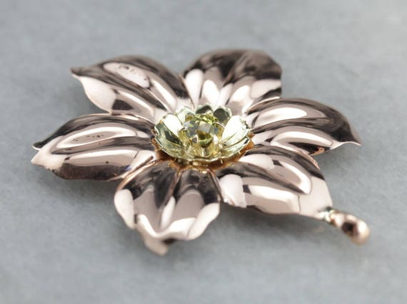 Large Flower Pendant, Mali Garnet, Statement Pend… - image 3