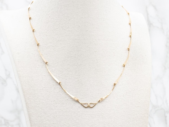 Handmade Modernist Yellow Gold Necklace