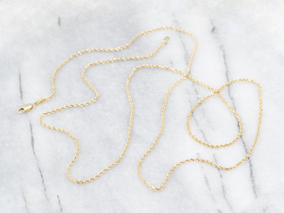Vintage 14K Yellow Gold Twist Chain, Gold Rope Tw… - image 1