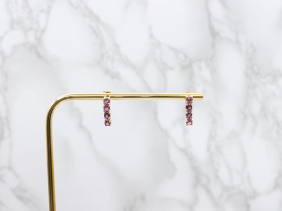 14K Yellow Gold Ruby Drop Earrings, 1.52 Carats - image 4