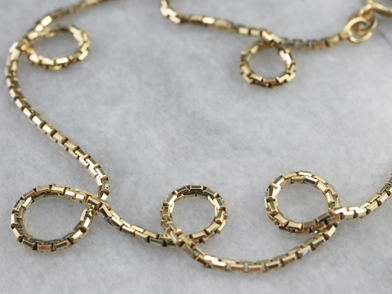Yellow 14K Gold Box Chain Pendant Chain 