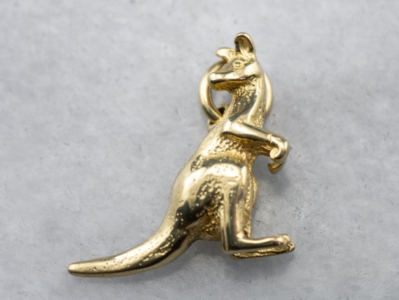 18K Gold Kangaroo Charm, Australian Charm, Kangar… - image 2