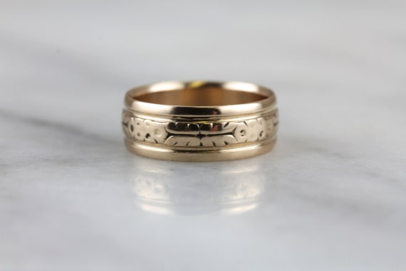 Never Forget Me: Engraved Yellow Gold Wedding Ban… - image 2