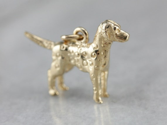 Vintage Dalmatian Charm, Gold Dog Charm, Charm Ne… - image 2