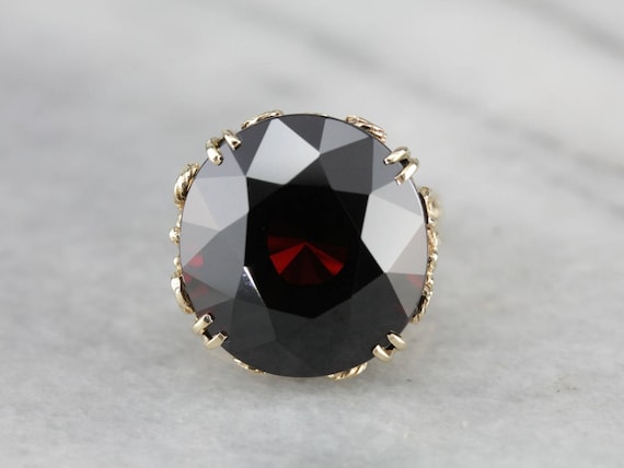 Stunning Collector's Quality Garnet Cocktail Ring,