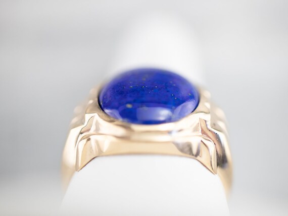 Vintage Lapis Statement Ring, Lapis Lazuli Ring, … - image 10