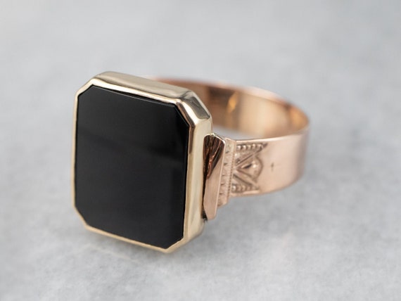 Unisex onyx ring sale