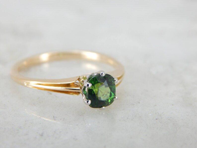 Forest Green Tsavorite Garnet Ring for Engagement or Every Day | Etsy