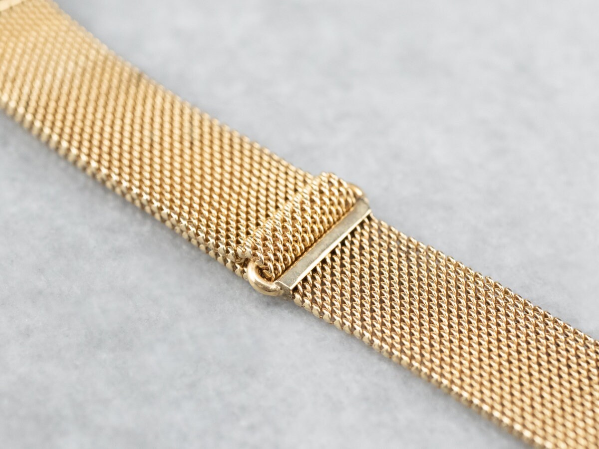 Vintage 14K Gold Mesh Watch Band Ladies Watch Band Slide Etsy