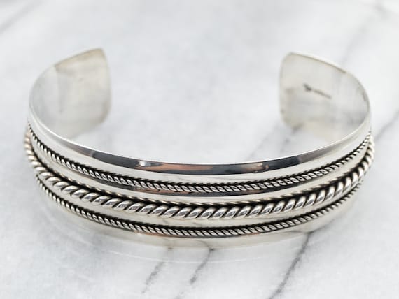 Twisted Sterling Silver Cuff Bracelet, Southwest Style  display picture 1